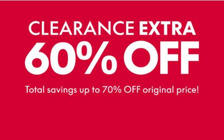 Extra 60% off Clearance