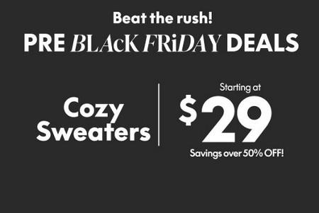 Cozy Sweaters Starting at $29