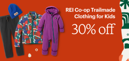 30% Off REI Co-op Trailmade Clothing for Kids