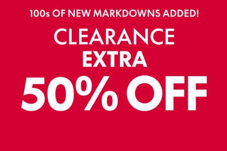 Extra 50% off Clearance