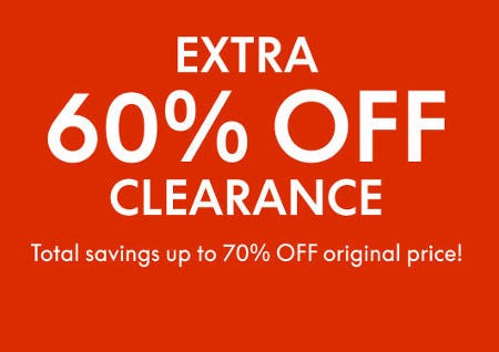 Extra 60% off Clearance