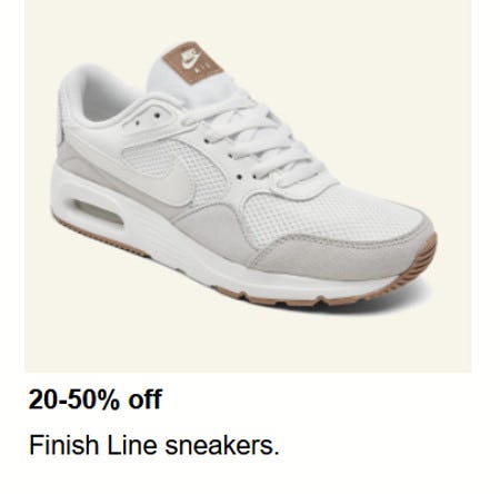 20-50% off Finish Line Sneakers