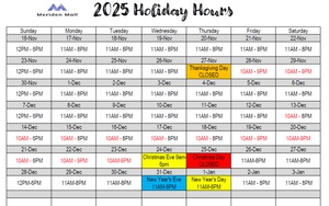 2025 Holiday Hours