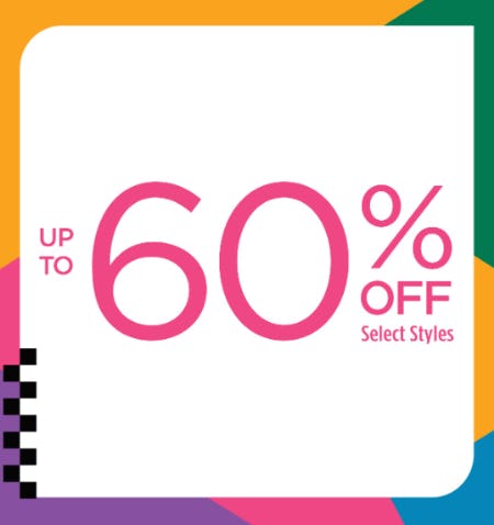 Up to 60% Off Select Styles