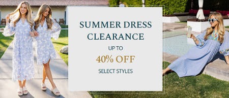 Summer Dress Clearance: Up to 40% off Select Styles