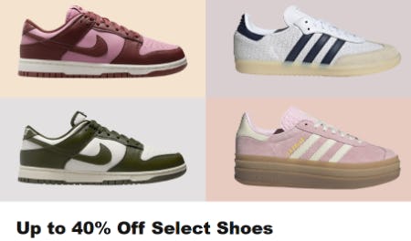 Up to 40% Off Select Shoes