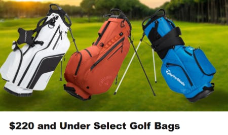 $220 and Under Select Golf Bags