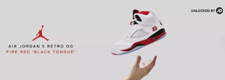 Just Dropped: Air Jordan 5 Retro Fire Red 'Black Tounge'