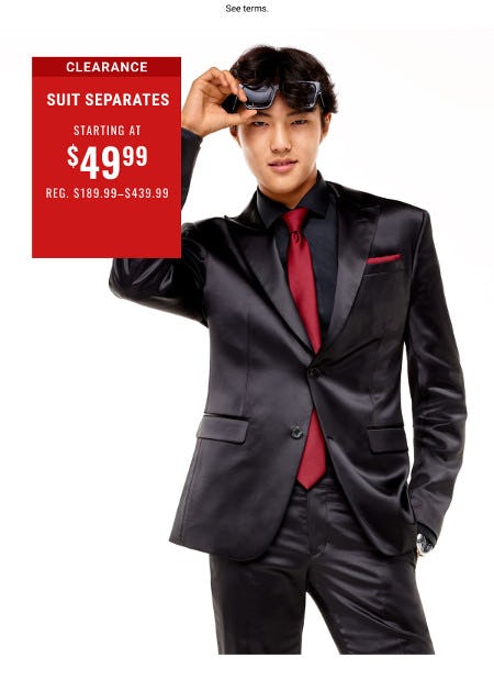 Clearance Suit Separates Starting at $49.99