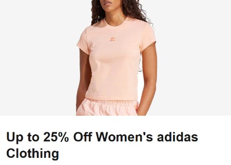 Up to 25% Off Women's adidas Clothing