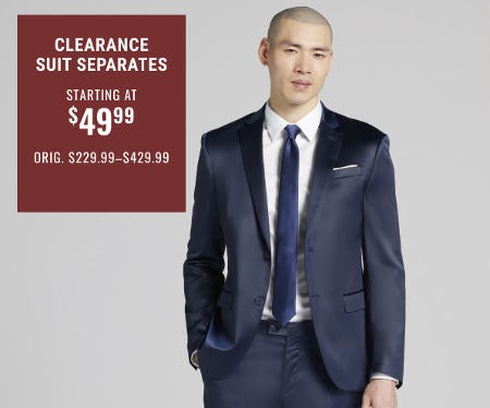 Clearance Suit Separates Starting at $49.99