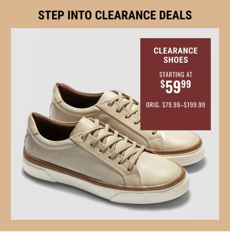 Clearance Shoes Starting at $59.99