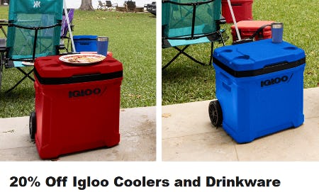20% Off Igloo Coolers and Drinkware