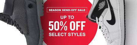 Season Send-Off Sale: Up to 50% off Select Styles