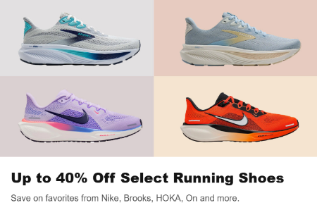 Up to 40% Off Select Running Shoes