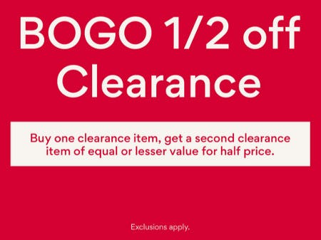 BOGO Half off Clearance