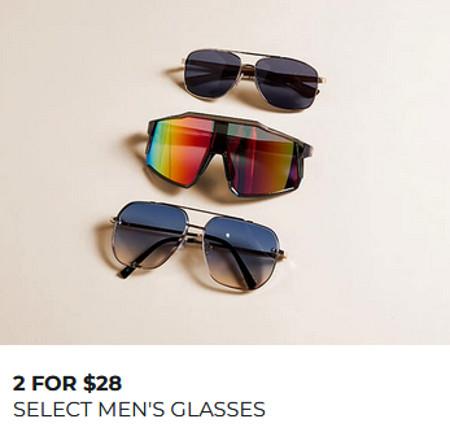 2 FOR $28 SELECT MEN'S GLASSES