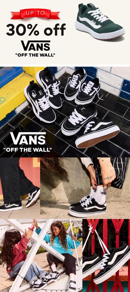 Up to 30% off Vans