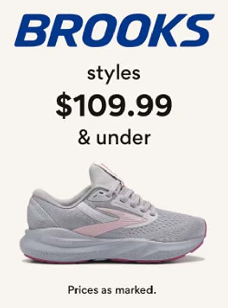 Brooks Styles $109.99 & Under