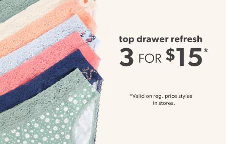 3 for $15 Panties