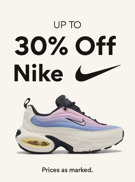 Up to 30% Off Nike