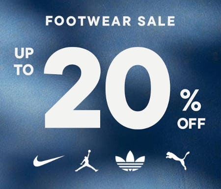 Footwear Sale Up to 20% off