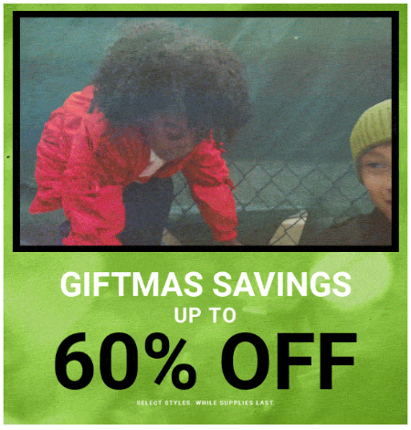 Giftmas Savings up to 60% Off
