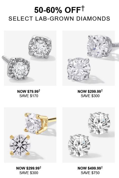 50-60% off Select Lab-Grown Diamonds