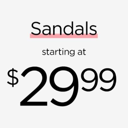 Starting at $29.99 Sandals