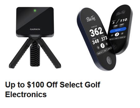 Up to $100 Off Select Golf Electronics