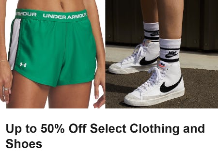 Up to 50% Off Select Clothing and Shoes