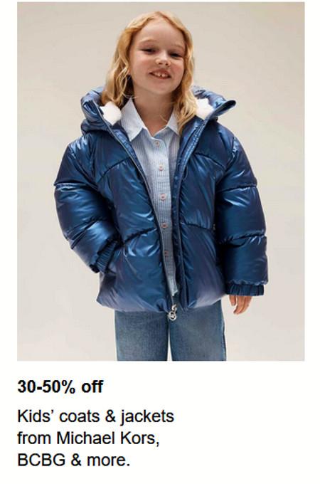 30-50% off Kids’ Coats and Jackets From Michael Kors, BCBG and More