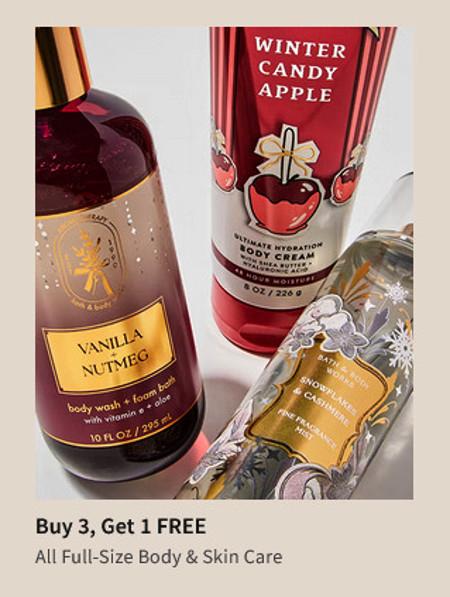 Buy 3, Get 1 Free All Full-Size Body and Skin Care
