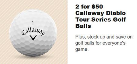 2 for $50 Callaway Diablo Tour Series Golf Balls