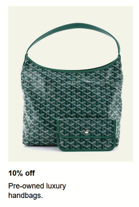 10% off Pre-Owned Luxury Handbags