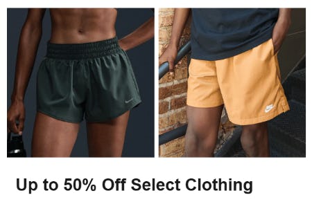 Up to 50% Off Select Clothing