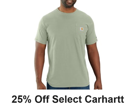 25% Off Select Carhartt