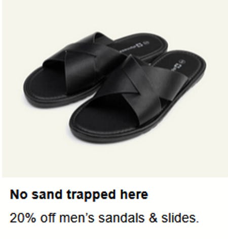 20% off Men’s Sandals and Slides