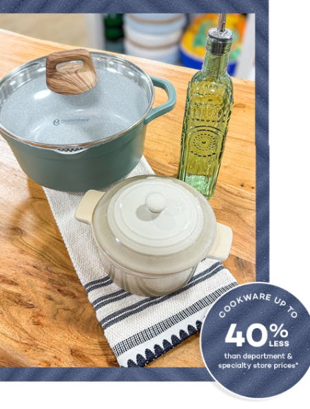 Up to 40% Less Cookware