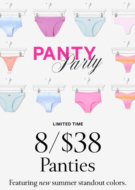 8 for $38 Panties