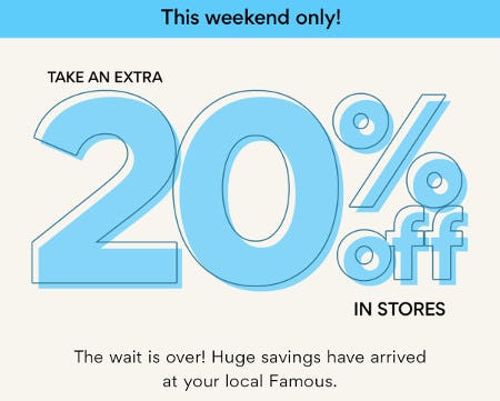 Take an Extra 20% off