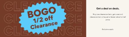 BOGO Half Off Clearance