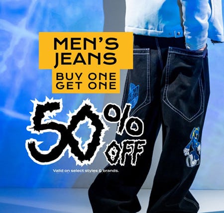 Men's Jeans Buy One, Get One 50% off
