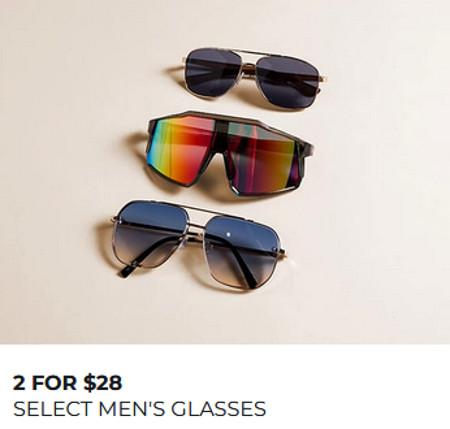 2 FOR $28 SELECT MEN'S GLASSES