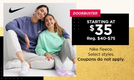 Starting at $35 Nike Fleece