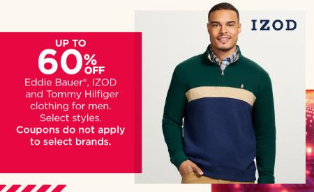 Up to 60% Off Eddie Bauer, IZOD and Tommy Hilfiger Clothing For Men