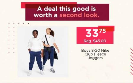 $33.75 Boys 8-20 Nike Club Fleece Joggers