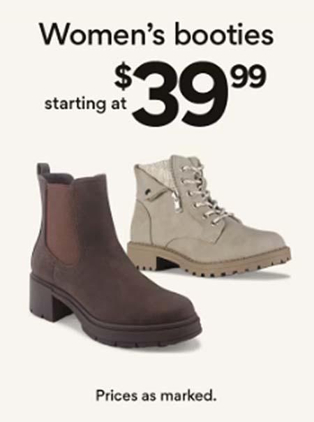 Women's Booties Starting at $39.99