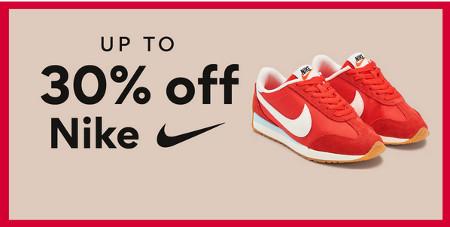 Up to 30% off Nike