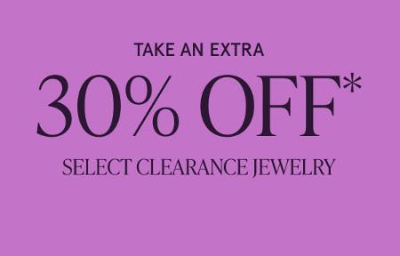 Take an Extra 30% off Select Clearance Jewelry